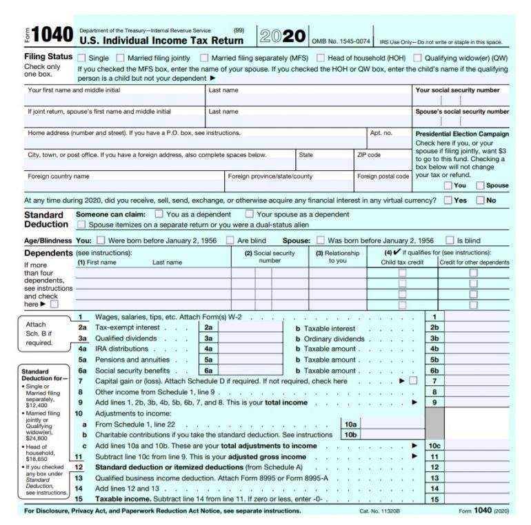 1040 Easy Form Printable Printable Forms Free Online