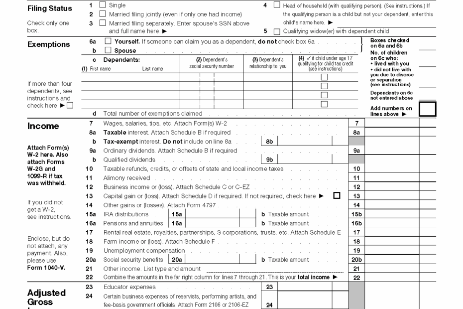 1040 Printable Forms Printable Forms Free Online