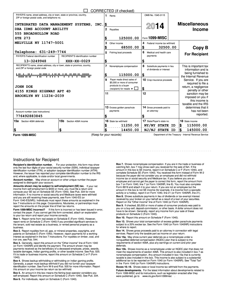 1099 Form Fillable Pdf Printable Forms Free Online