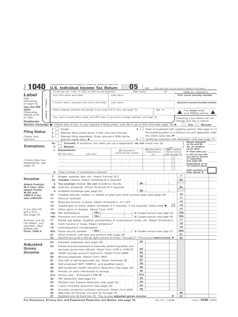 2023 Irs Form 1040 Printable Forms Free Online