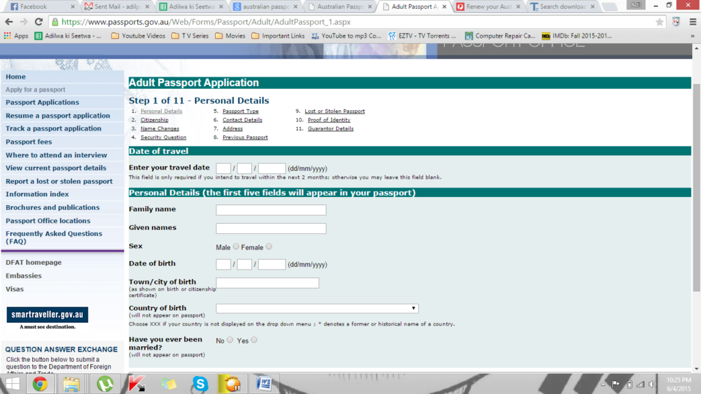 Australian Passport Renewal Application Form 71g Printable Form 2024