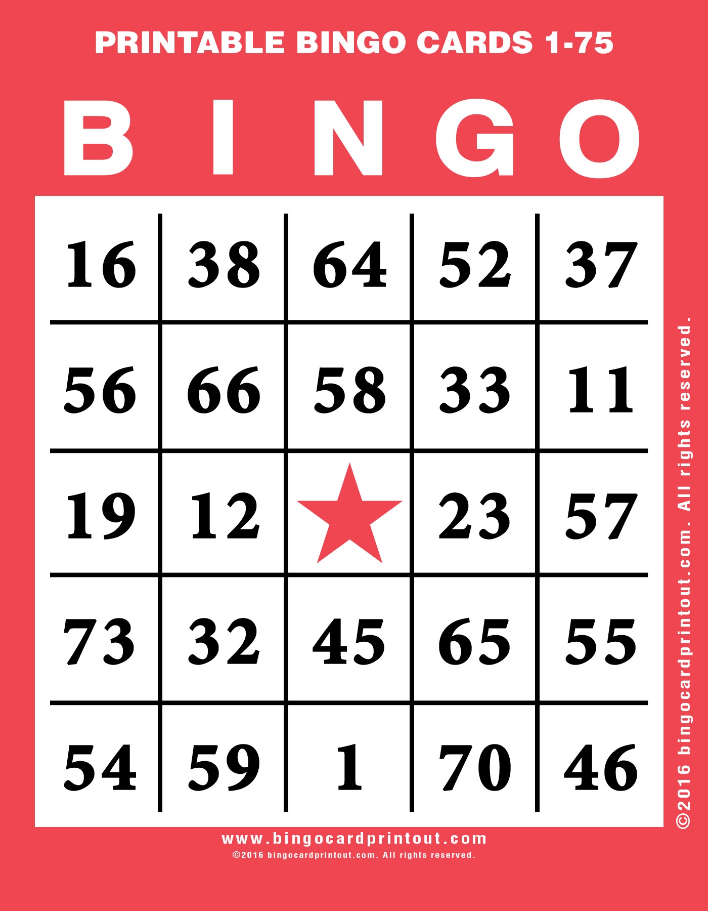 Blank Bingo Forms Printable Printable Forms Free Online