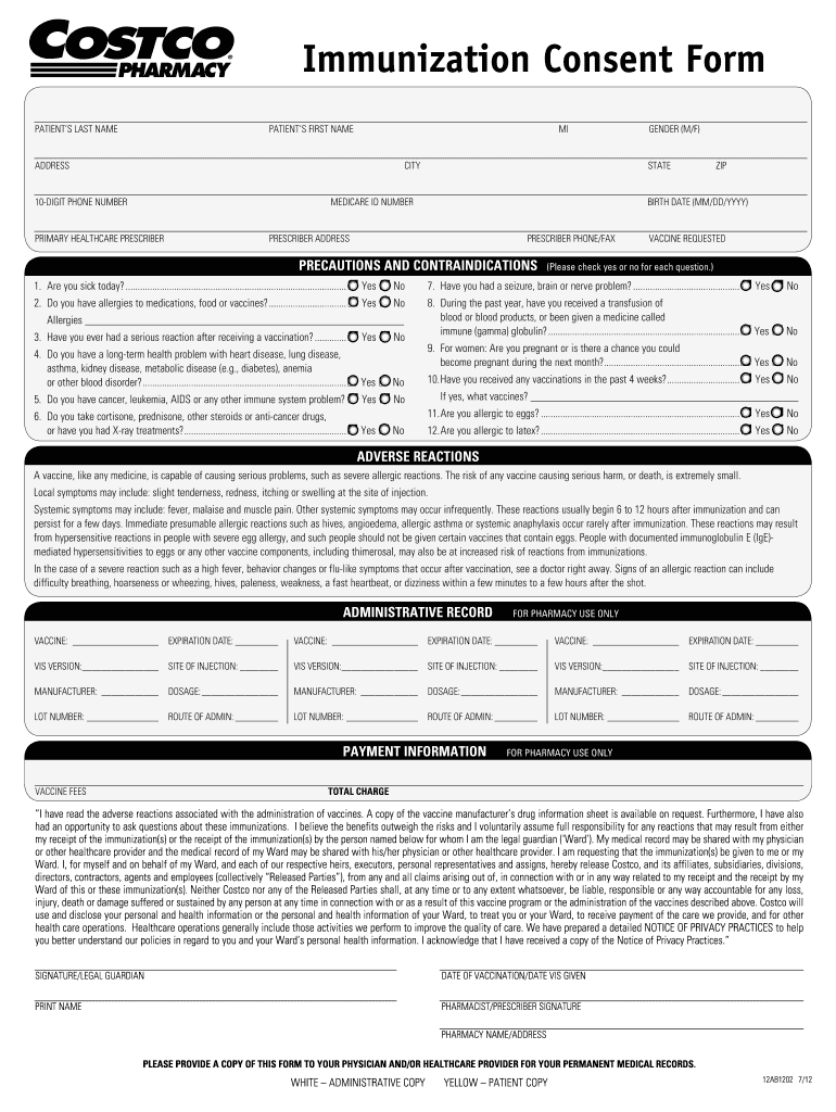 Cvs Printable Proof Of Flu Shot Form