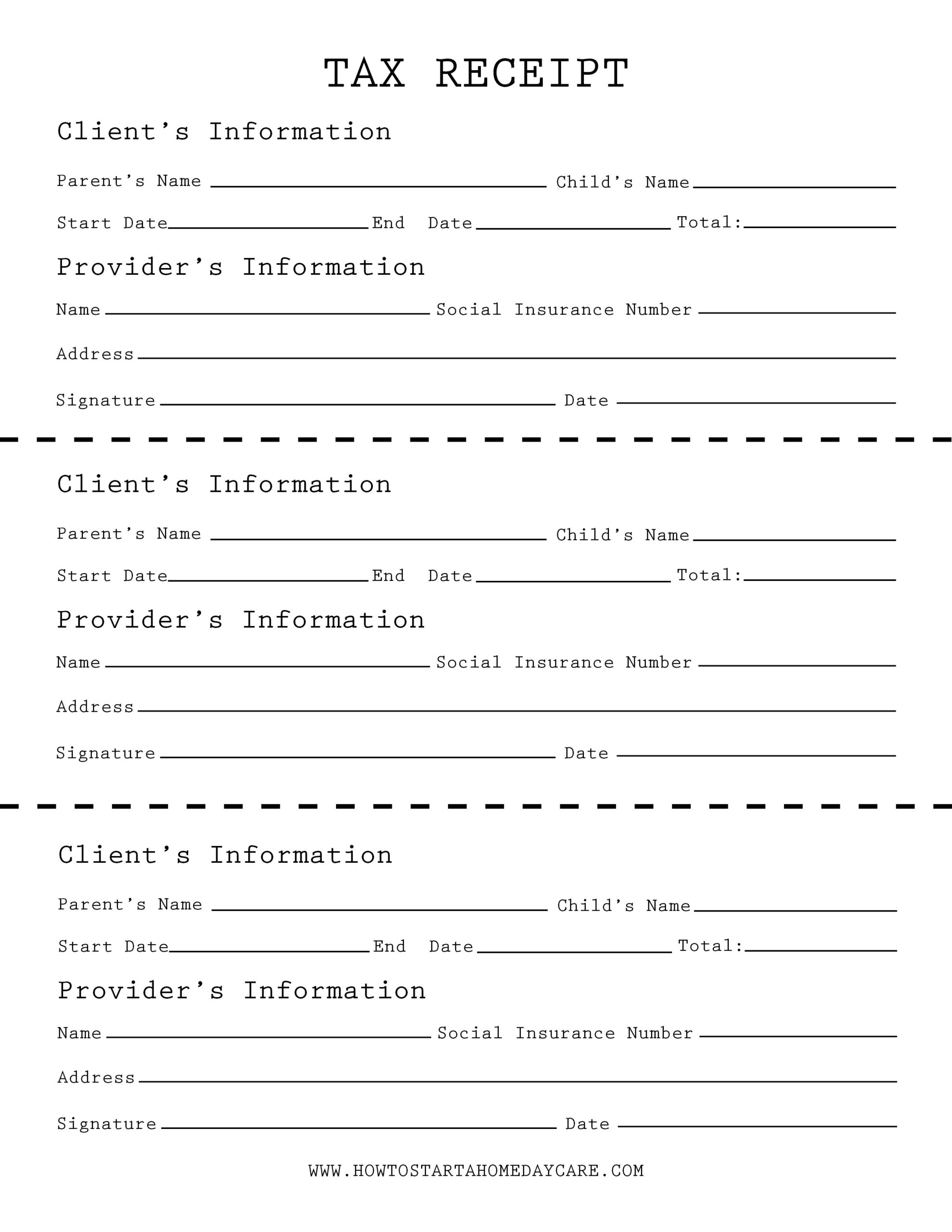 Daycare Printable Tax Forms Printable Forms Free Online
