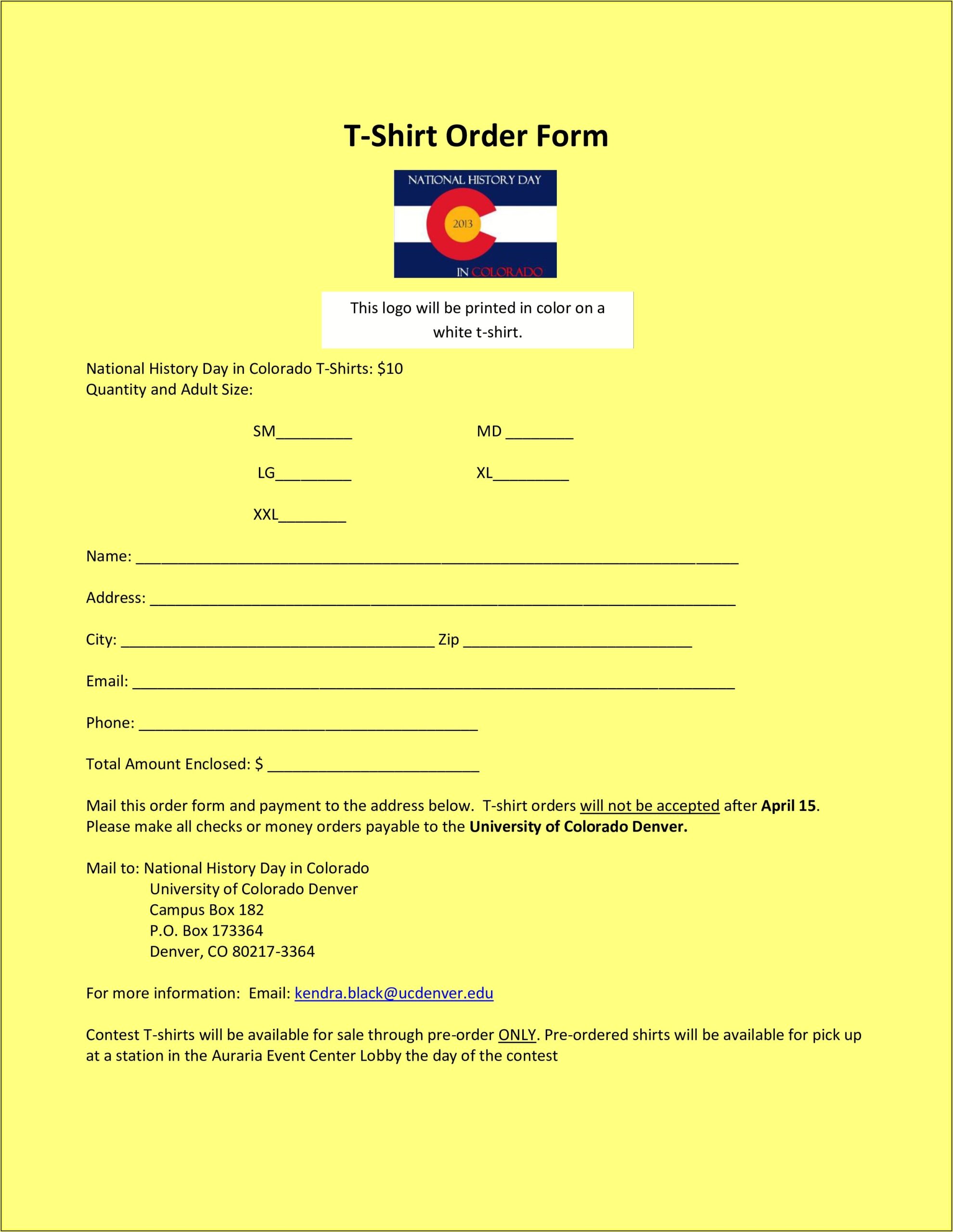 Downloadable Small Business Free Printable Order Forms Printable 