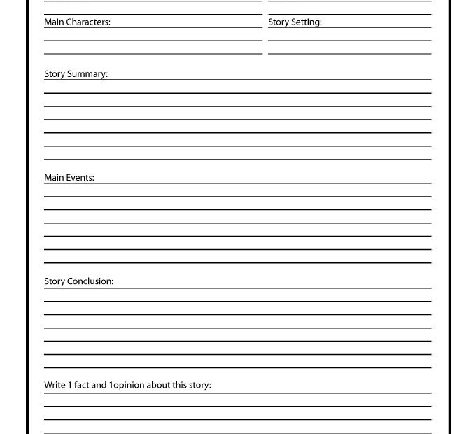Easy Book Report Form For Young Readers Woo Jr Kids Activities