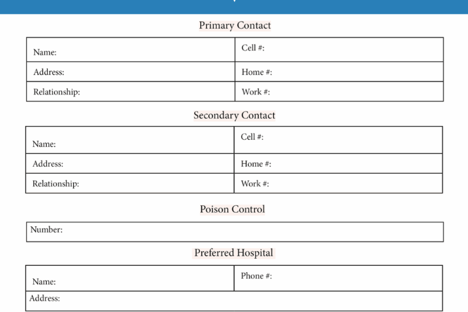 Emergency Contact List Stay Prepared And Safe