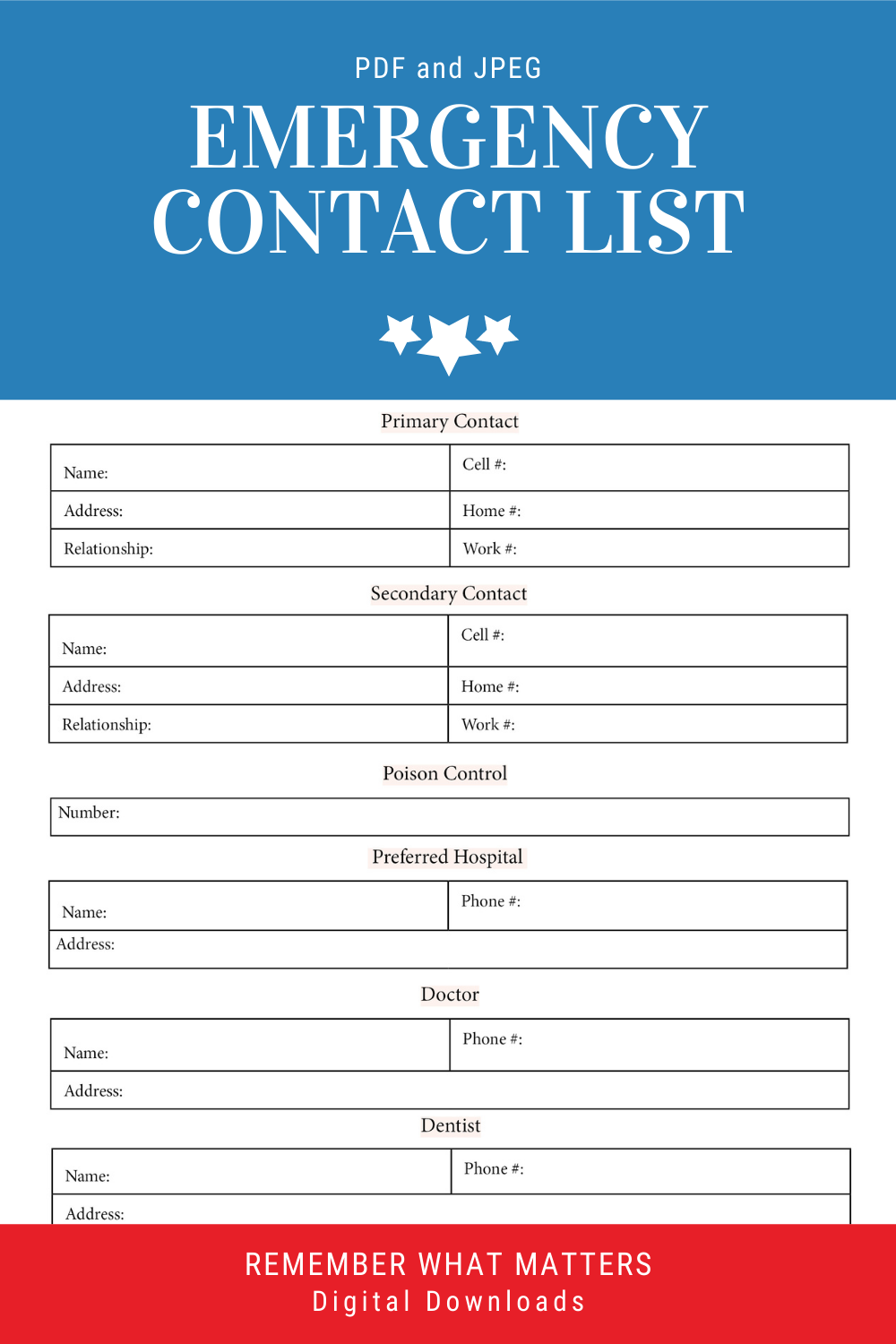 Emergency Contact List Stay Prepared And Safe