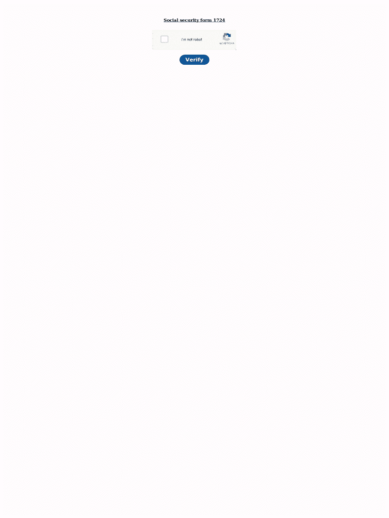 Fillable Online Social Security Form 1724 Social Security Form 1724 