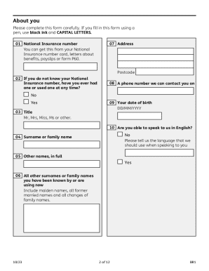 Fillable Online State Pension Form State Pension Claim Form BR1 Fax 