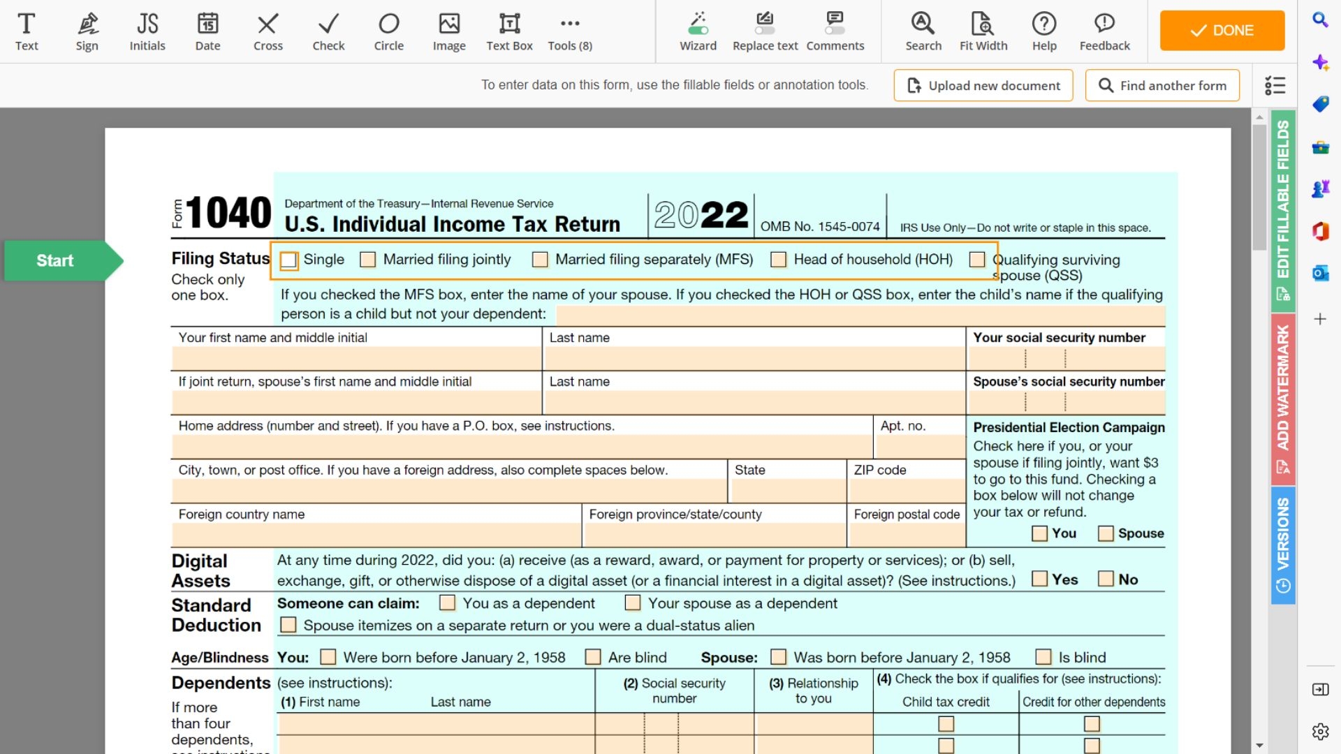 Form 1040 gt Printable IRS 1040 Tax Form For 2023 Instructions Print 