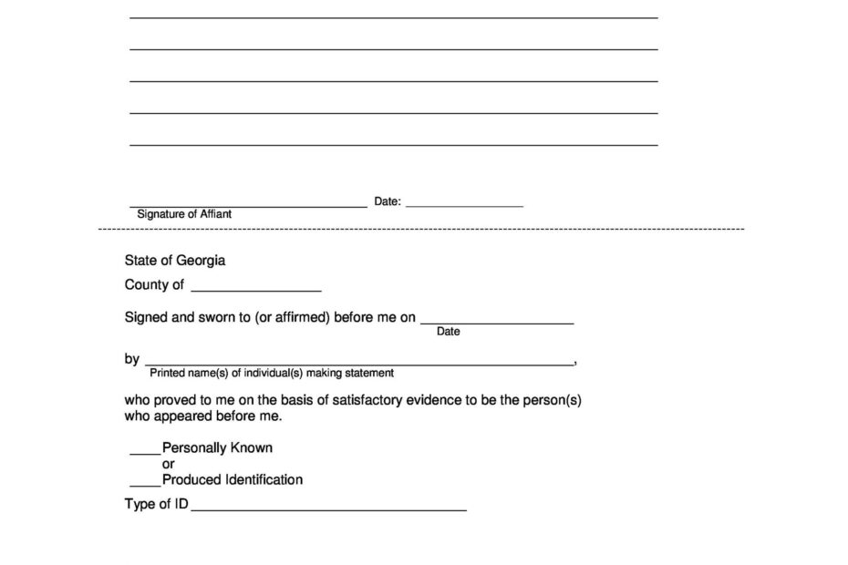 Free Affidavit Form 2024 PrintableAffidavitForm