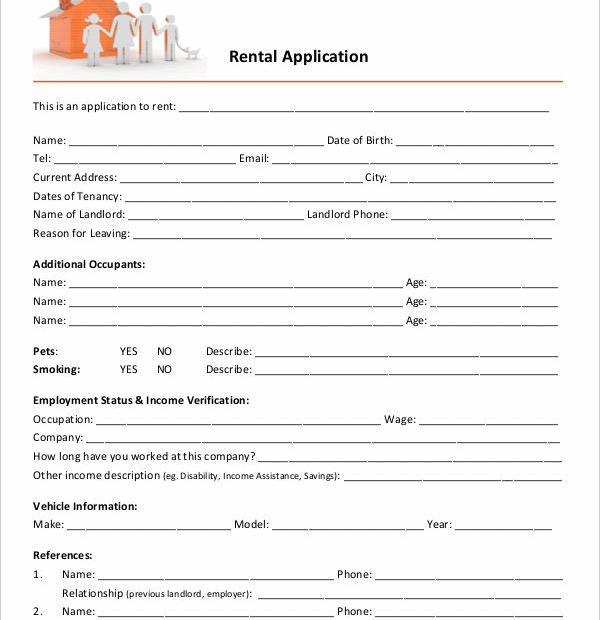 Free Apartment Rental Application Form