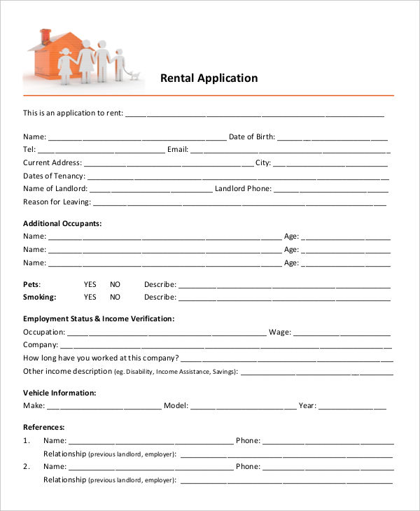 Free Apartment Rental Application Form