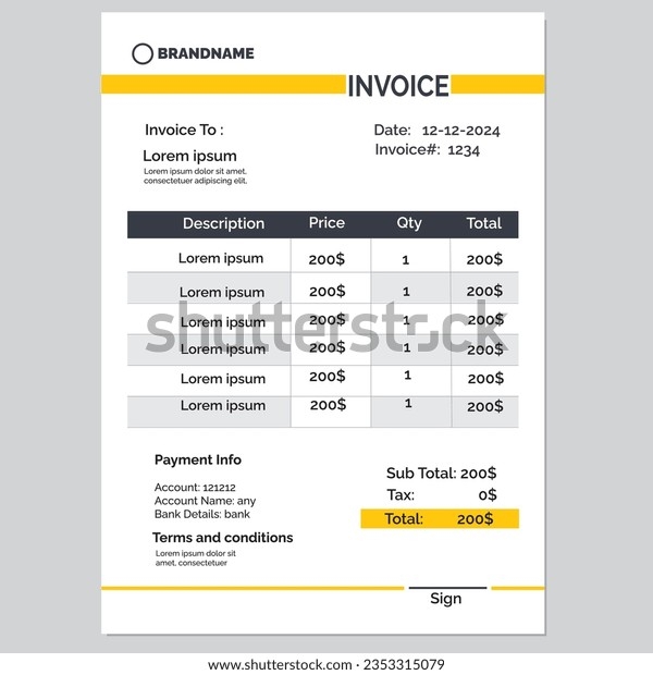 Free Bill Sale Printable Form Photos Images Pictures Shutterstock