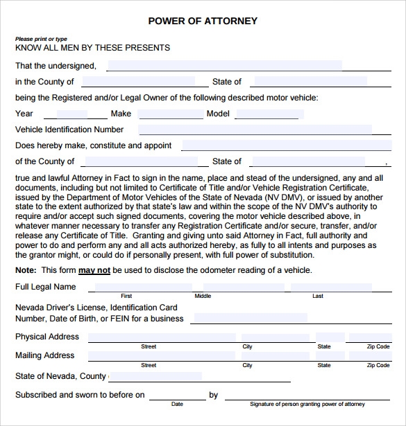 Free Blank Printable General Power Of Attorney Forms Printable Forms 