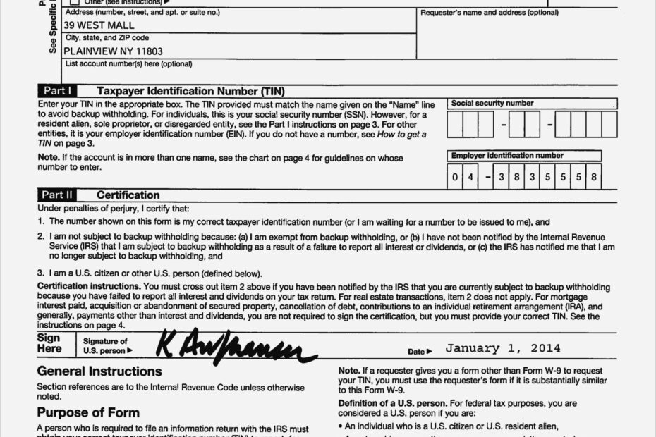 Free Fillable W 9 Forms Printable Forms Free Online