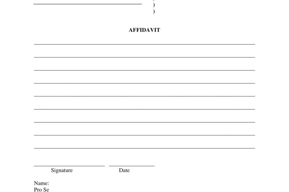 Free Printable Blank Affidavit Form 2024 PrintableAffidavitForm