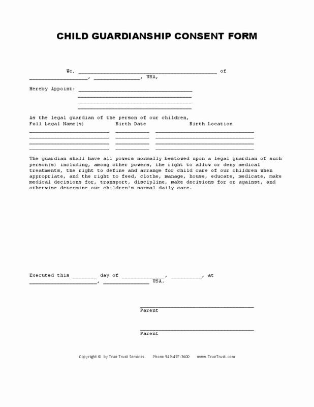 Free Printable Child Guardianship Forms Lovely Free Printable Legal 