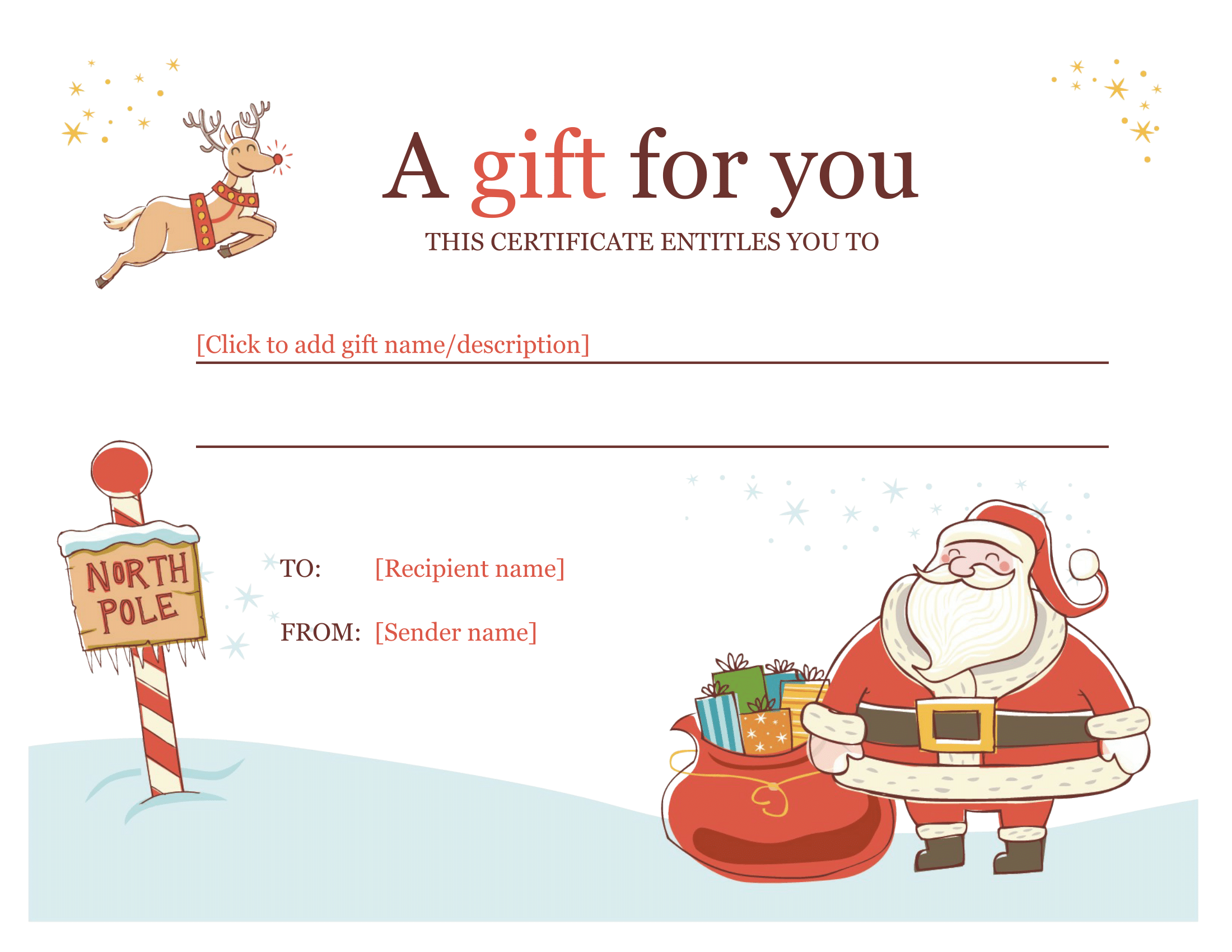 Free Printable Christmas Gift Certificate Forms Printable Form 2024