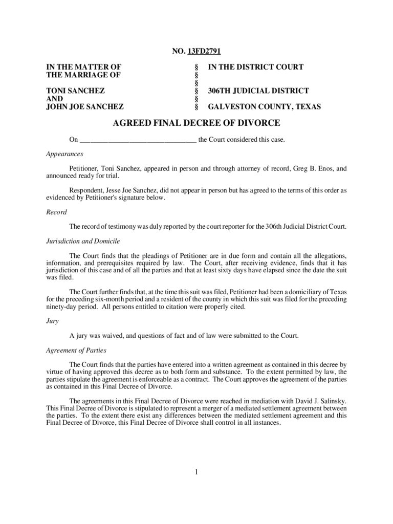 Free Printable Divorce Forms Texas Printable Form 2024