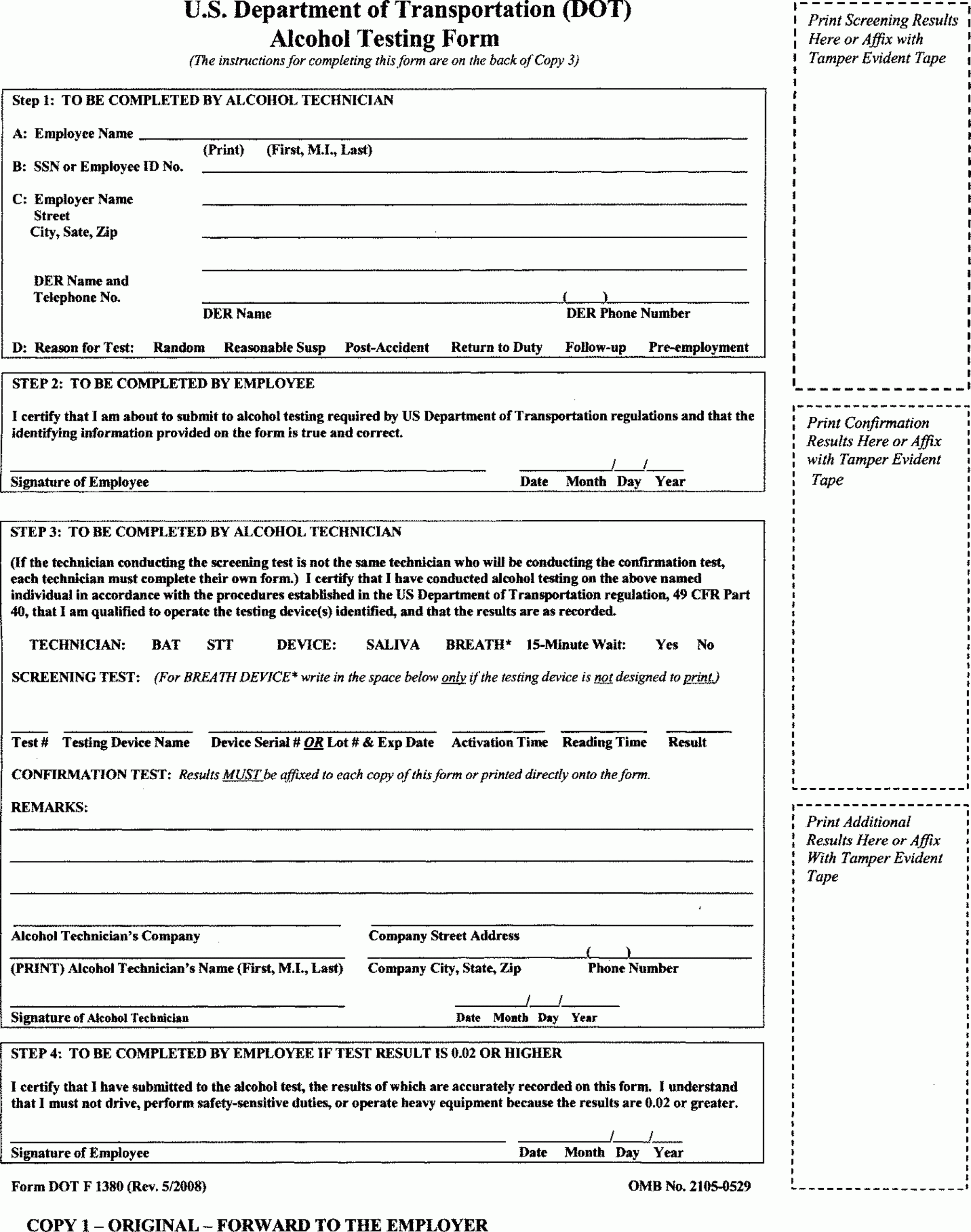 Free Printable Drug Testing Forms