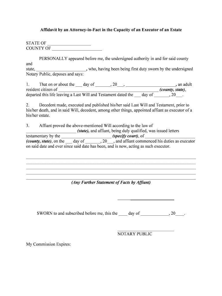 Free Printable Executor Of Estate Form Printable Form 2024