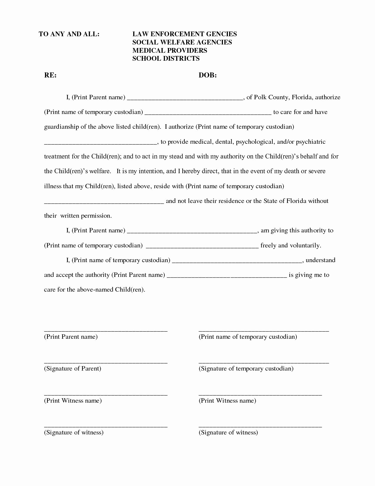 Free Printable Guardianship Forms California Printable Forms Free Online