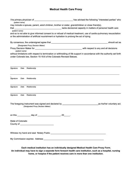 Free Printable Health Care Proxy Form Ny Printable Forms Free Online