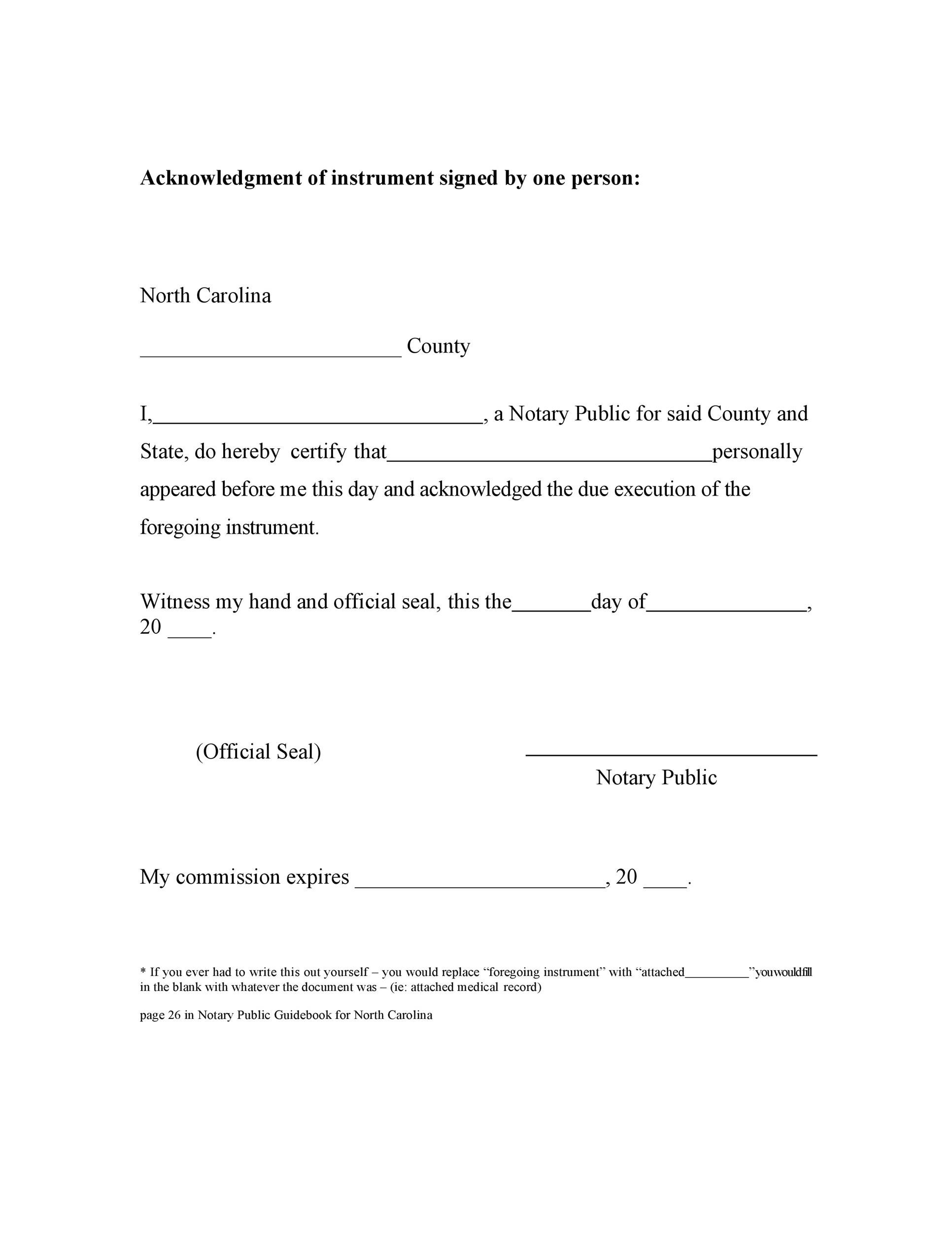Free Printable Notary Forms Printable Forms Free Online
