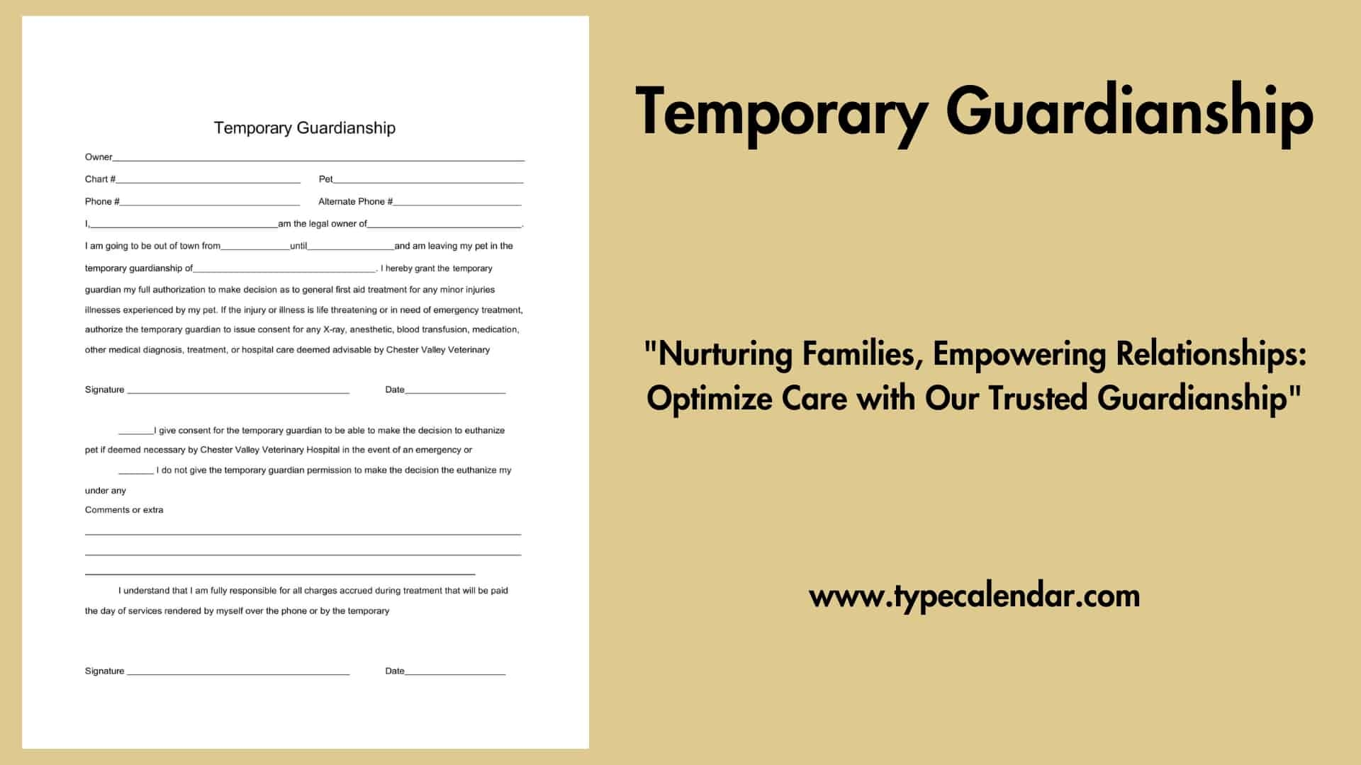 Free Printable Parental Guardianship Forms Printable Forms Free Online