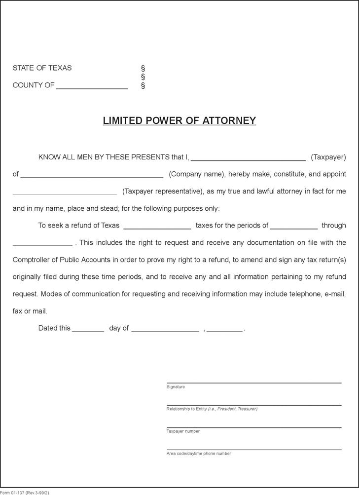 Free Printable Power Of Attorney Form Texas Printable Forms Free Online