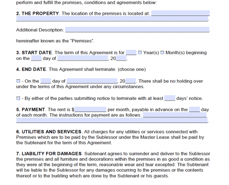 Free Printable Rental Lease Forms Printable Forms Free Online