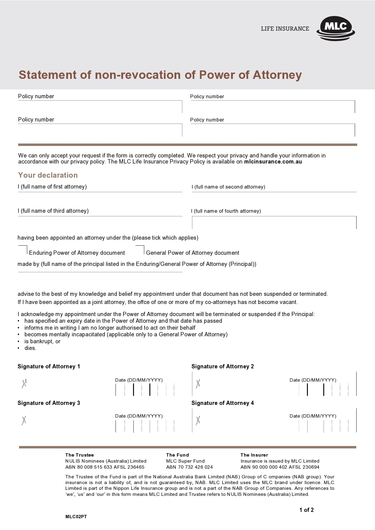 Free Printable Revocation Of Power Of Attorney Form Printable Forms 