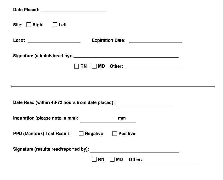 Free Printable Tb Test Form Printable Lab