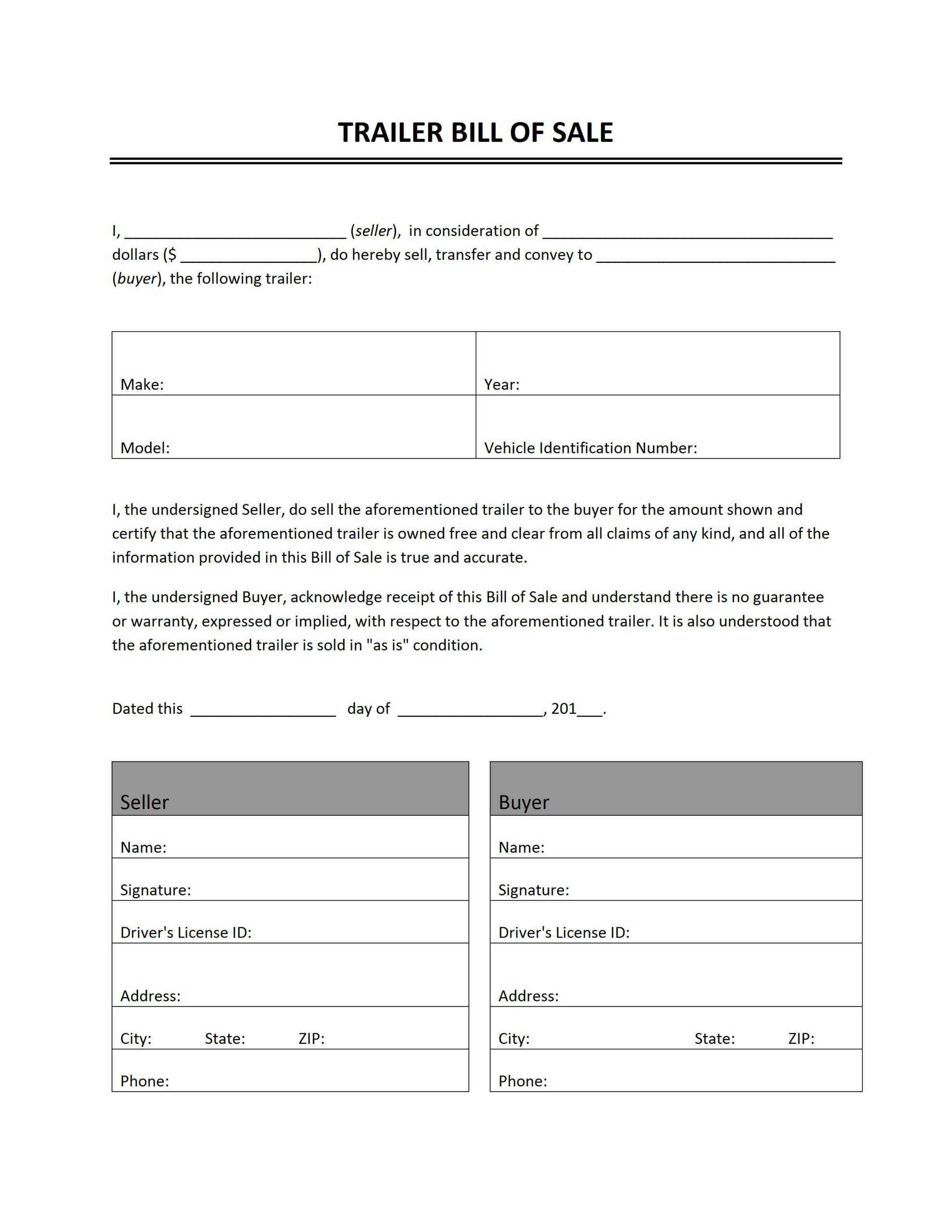 Free Printable Texas Bill Of Sale Form Free Printable