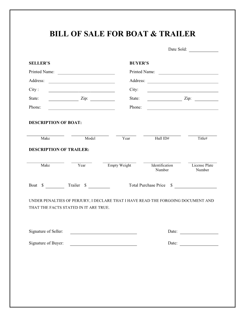 Free Printable Texas Bill Of Sale Form Free Printable