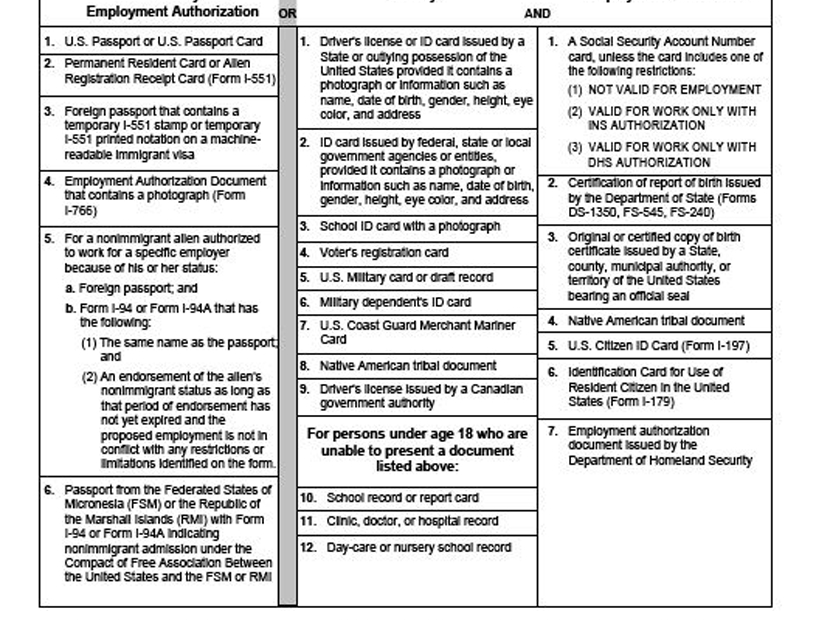 I9 Documents I9 Form 2024