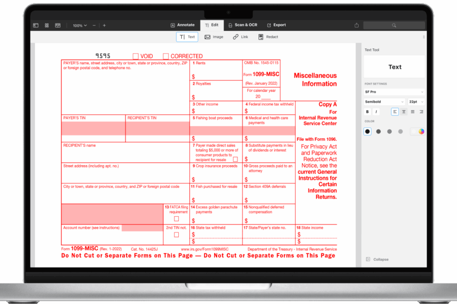 Irs 1099 Form 2023 Pdf Printable Forms Free Online