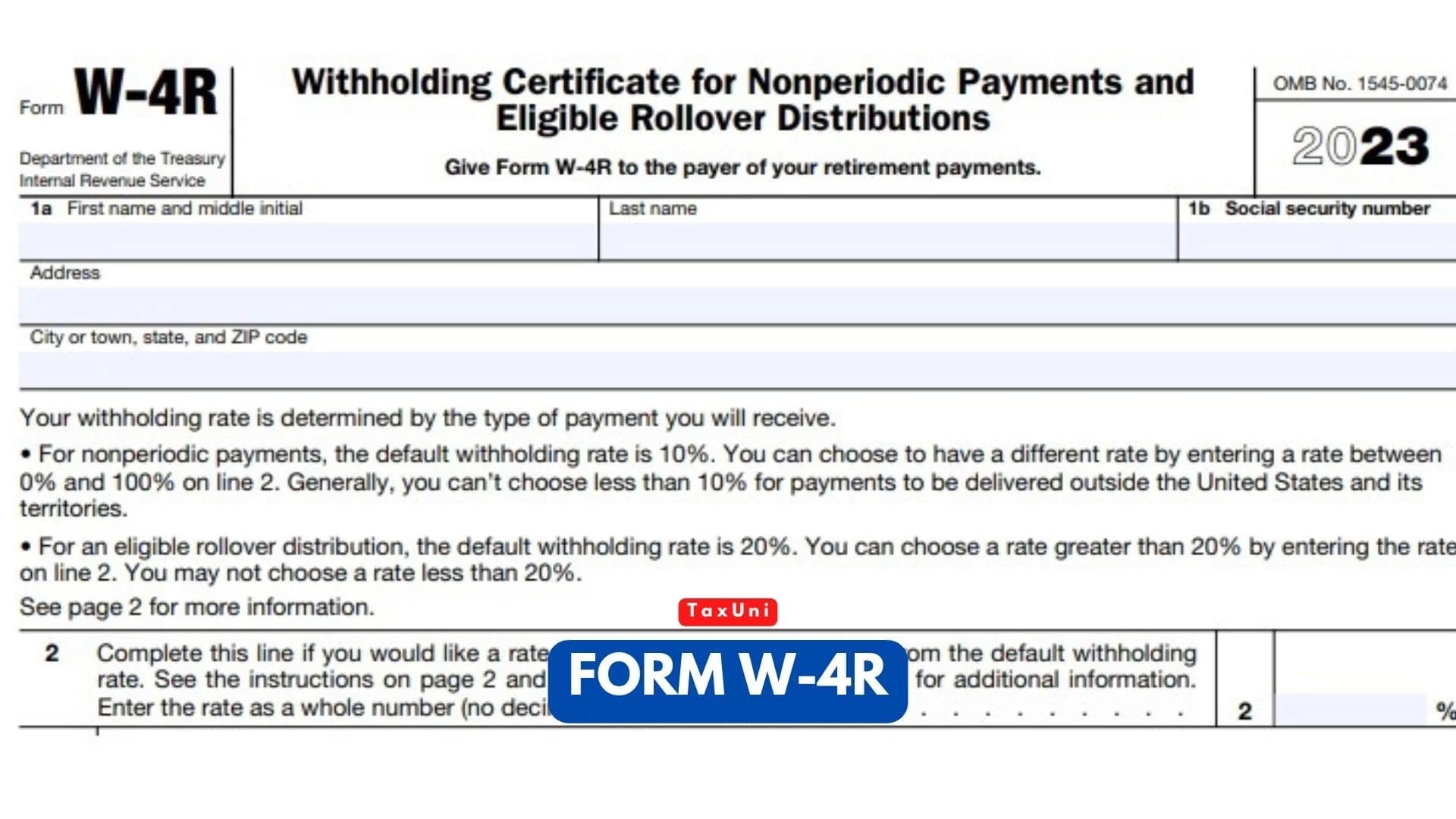 Irs Form W 4r 2025 Printable Celeste E Johnson