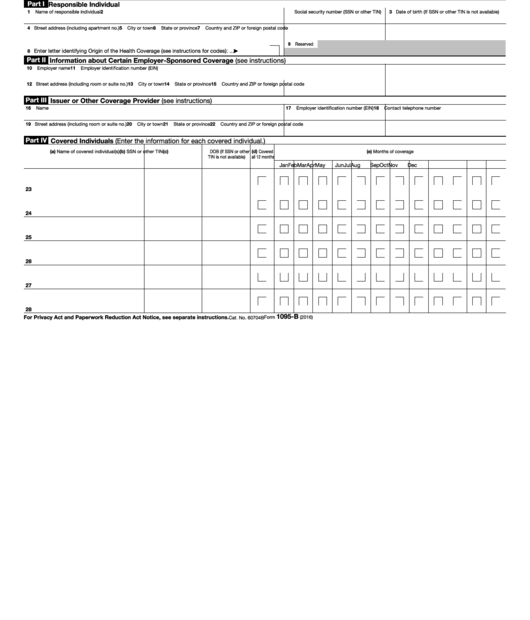 Medical Form 1095 B Printable Printable Form 2024