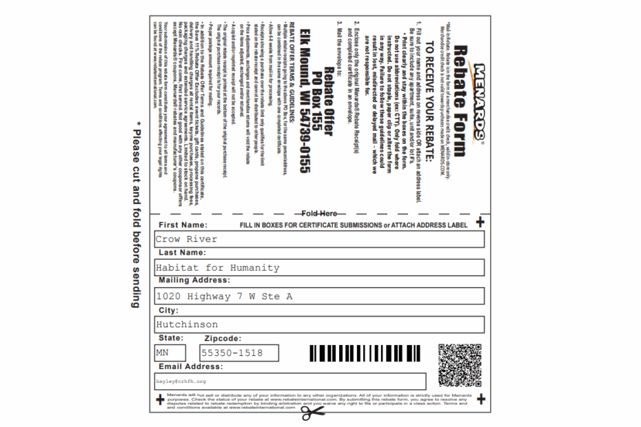 Menards Rebate Form 2022 Printable Download Printable Rebate Form
