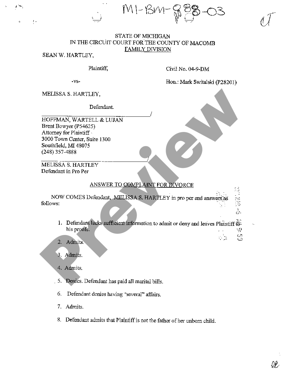 Michigan Fillable Divorce Forms Printable Forms Free Online