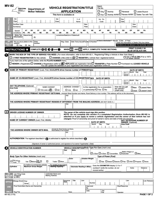 Mv 82 Form Printable Printable Forms Free Online