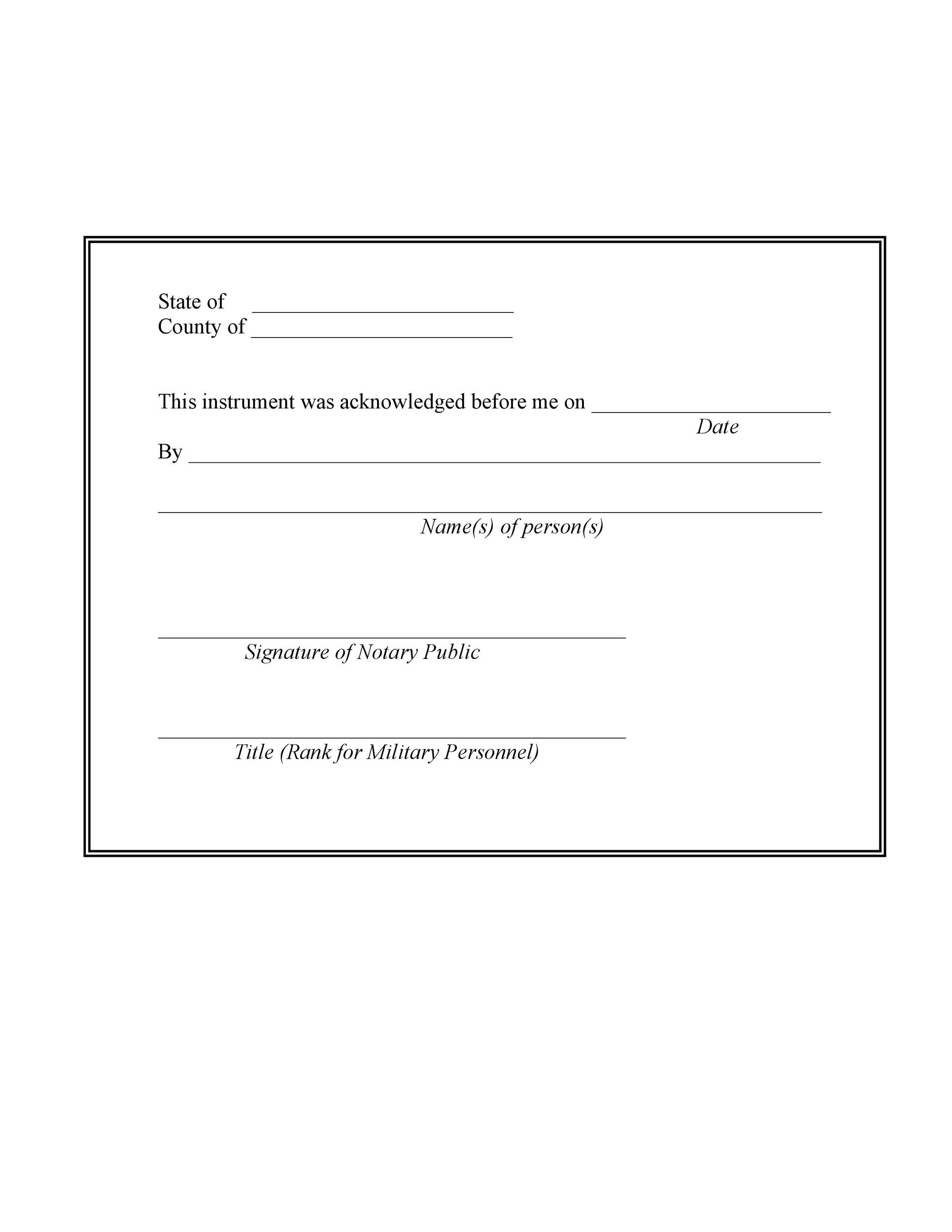 Notary Forms Printable Printable Forms Free Online