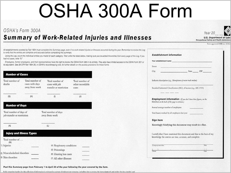 Osha 300 Form Printable Printable Forms Free Online