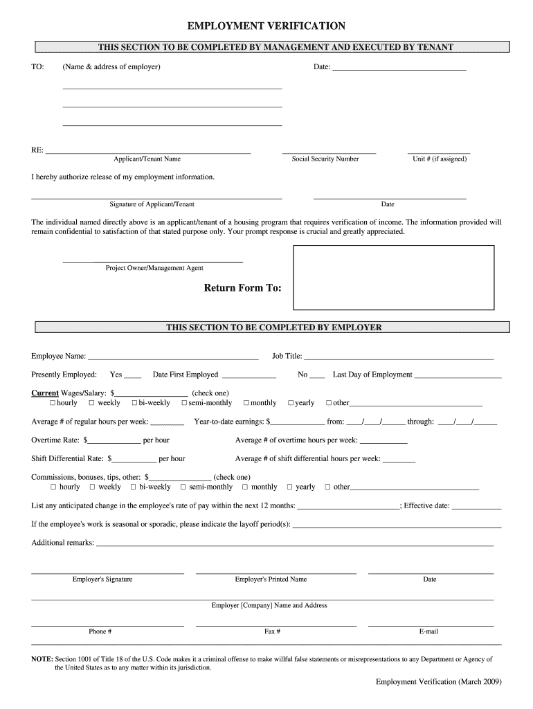 Pdf Printable Employment Verification Form Printable Form 2024