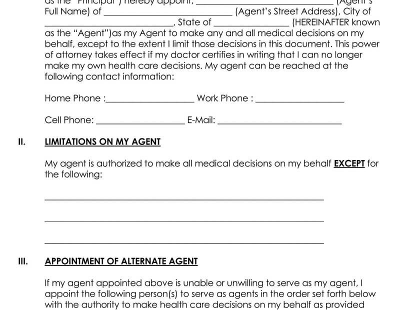 Poa Printable Forms Printable Forms Free Online