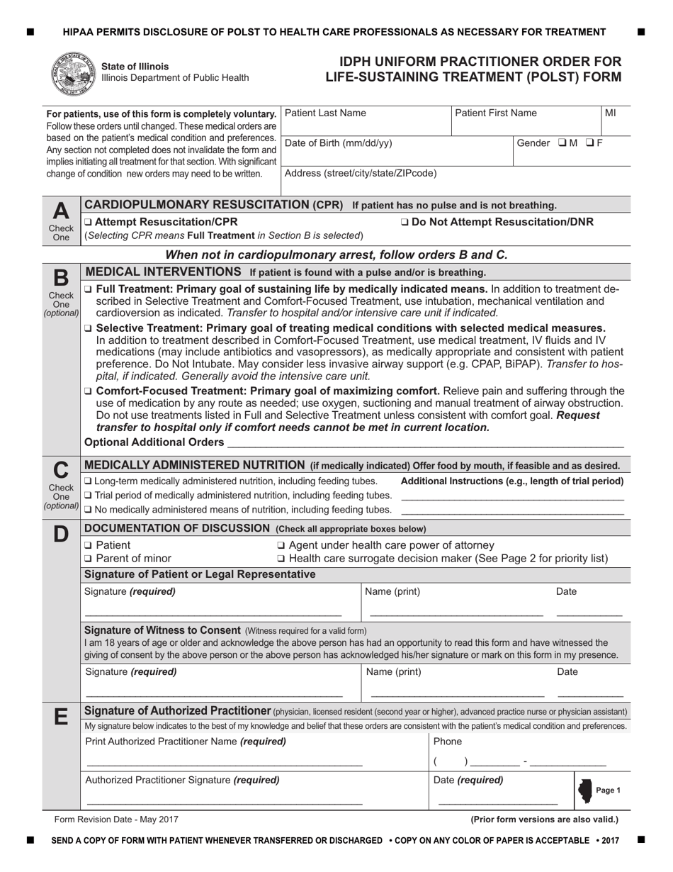 Polst Form Printable Printable Forms Free Online