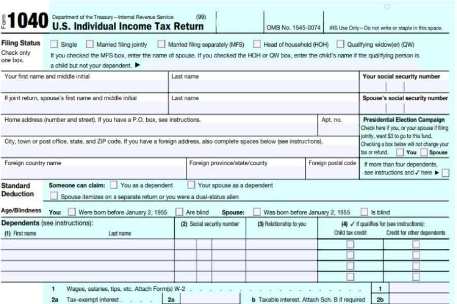 Printable 1040ez Form 2021 Printable Form 2024